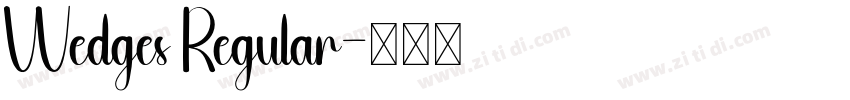 Wedges Regular字体转换